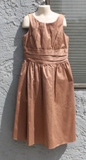 David's Bridal Girls Formal Occasion Dress Size 12 Latte Pleated Sleeveless