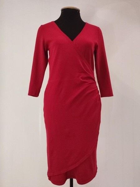 Women Phase Eight Dress Red Knit 40 / L / 48