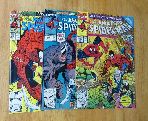 High Grade! Run of *3* AMAZING SPIDER-MAN KEYS! #343, 344 (NM-), 345 (VF+)