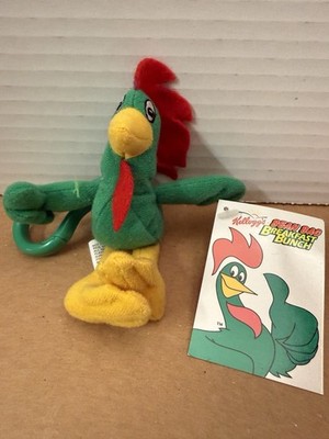 Kelloggs Corn Flakes Cereal Cornelius The Rooster Bean Bag Bunch Clip 1997