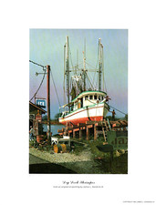 "Dry Dock Shrimper" Shrimp Boat, Signed & Numbered by James Kendrick III