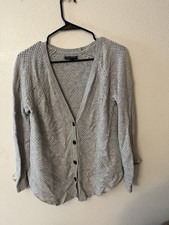 American Eagle Gray Button Knit Sweater Button Cardigan Large