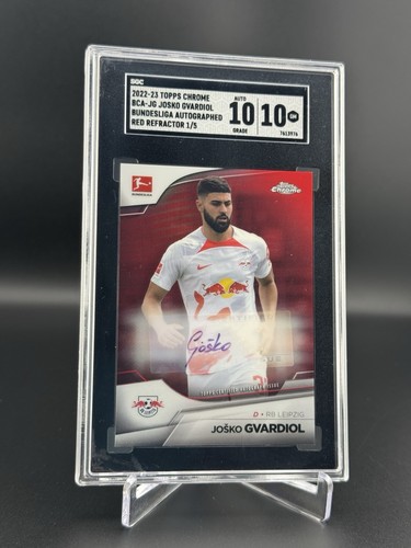 Josko Gvardiol [Red] #BCA-JG 2022 Topps Chrome Bundesliga Autographs card