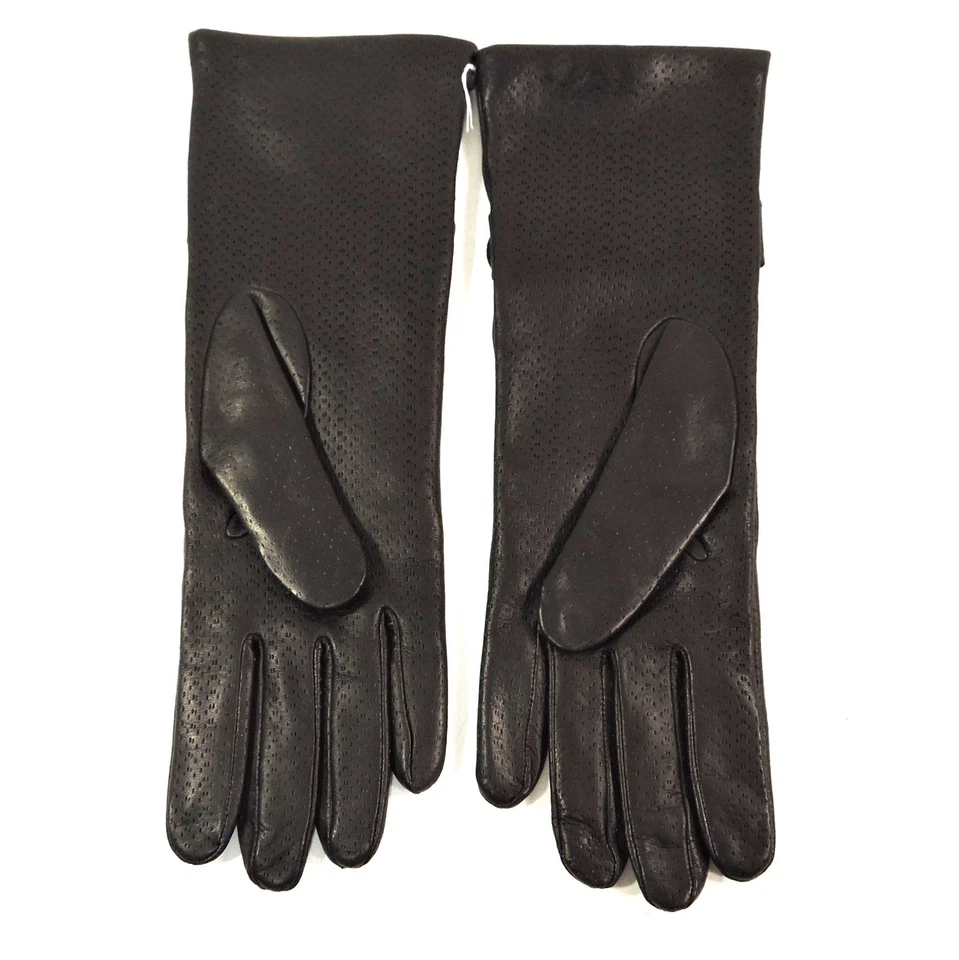 PORTOLANO ⚜ GUANTES MUJER NEGROS SUAVES CUERO COMODIDAD MODA BOUTIQUE Foto 2 de 4