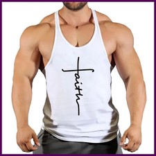 Men Gym Stringer Tank Top Bodybuilding Fitness Vest