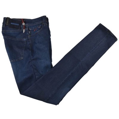 NEW TRAMAROSSA BLUE COTTON PL EA JEANS US 29 - EU 45 JTS8