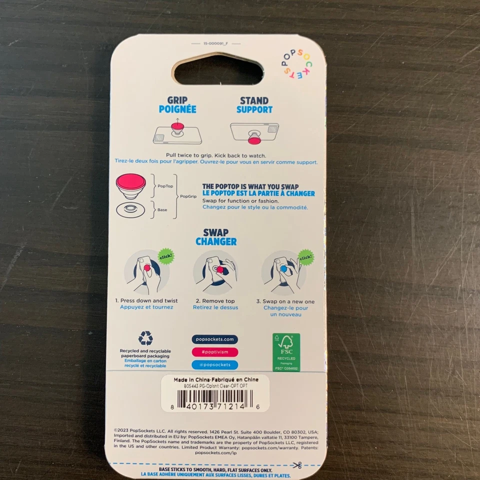 PopSockets PopGrip Premium Teal Iridescent Phone Grip Stand Interchangeable - Image 2 of 2