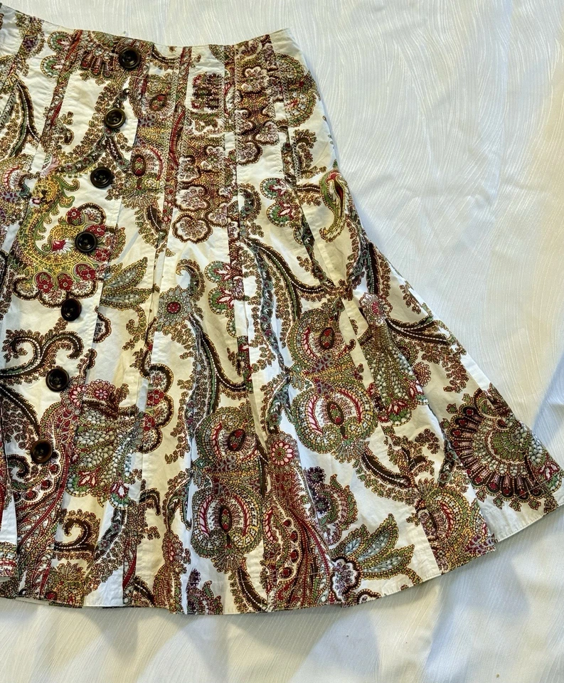 CAbi #861 Paisley Skirt Sz 8 Boho Cotton Y2K 2008 2012 Rare Festival Retro NWOT - Image 3 of 4