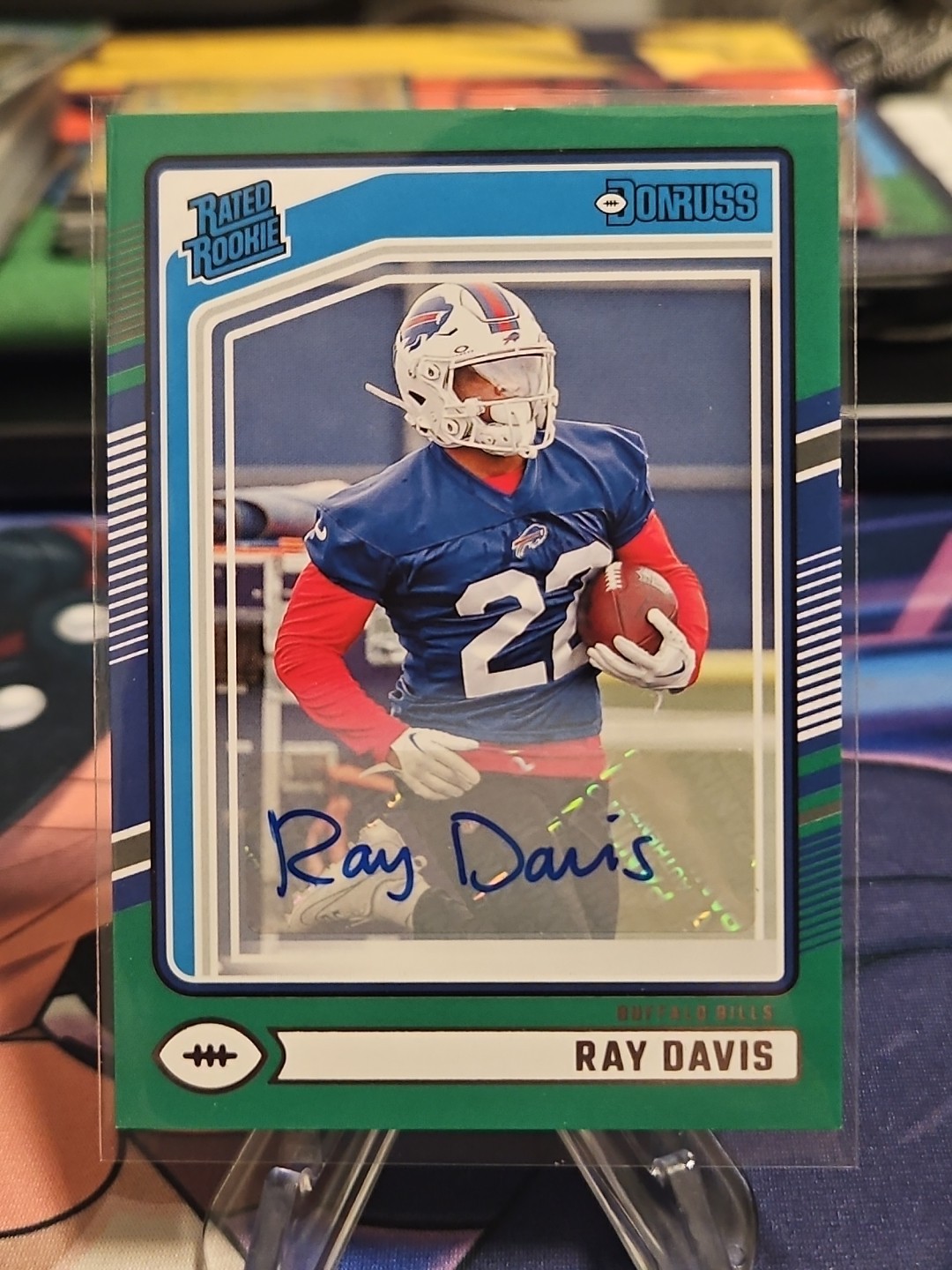 2024 Panini Donruss - Rated Rookie Ray Davis #316 Green Autographs (AU, RC)