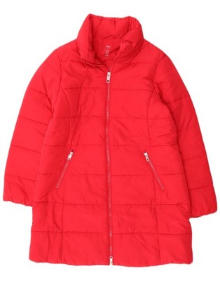 Marks & Spencer Womens Padded Coat UK 14 Large  Red Polyester AR20