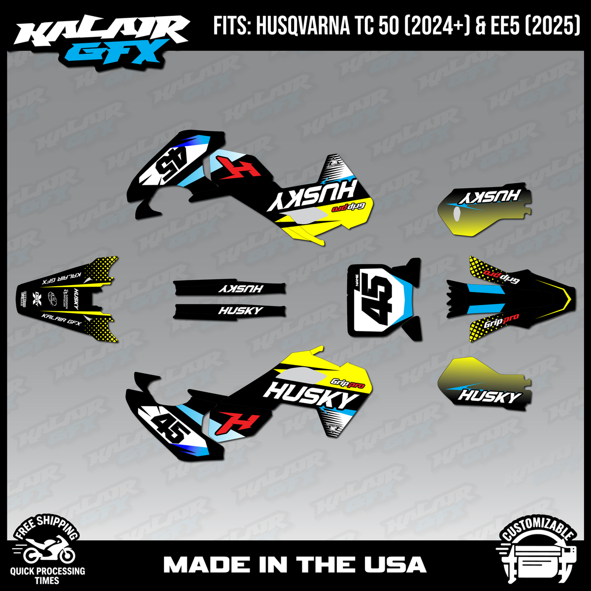 Graphics Kit for Husqvarna TC50 2024+ and Electric EE5 2025+