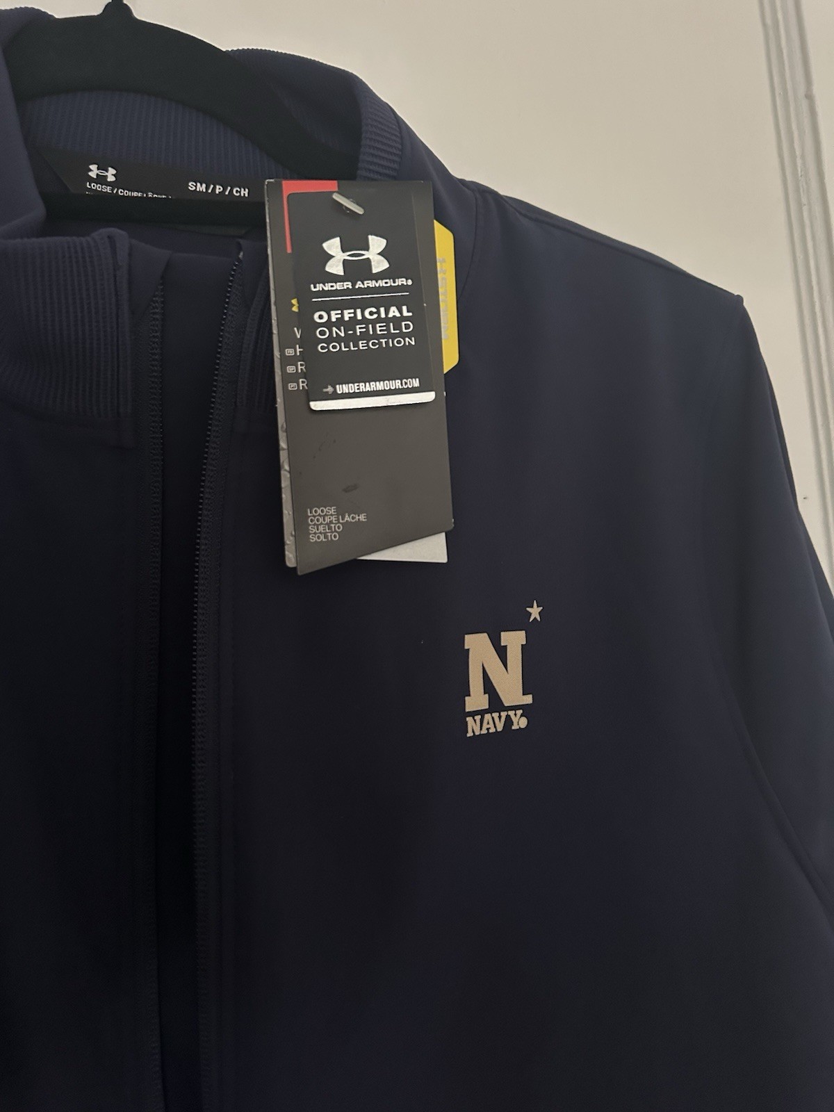 Under Armour Navy Midshipmen Full Zip Jacket Official On-Field | Men’s S | NWT thumbnail 3
