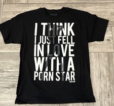 2012 Hustler I Think I Just Fell In Love with A Porn Star Size XL Tee New w Tags