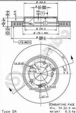 2x Bremsscheibe innenbelüftet 09.8411.11 BREMBO für MERCEDES-BENZ C-KLASSE CLK