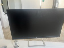 HP Black Computer Monitor HDMI VGA Inputs with Stand and Power Adapter