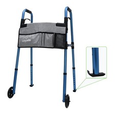 Seniors Mobility Walker - Lightweight Aluminum Frame 5 Wheel Blue
