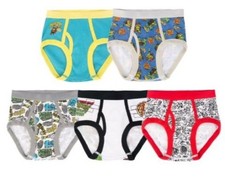 Teenage Mutant Ninja Turtles Boys Briefs 5 Pack 100 Cotton Underwear Size 6