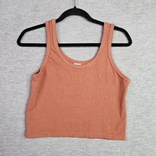 Jungmaven Magnuson Women's Brown Cropped Sleeveless Tank Top Size L