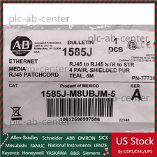 NEW ALLEN BRADLEY 1585J-M8UBJM-5 ETHERNET CABLE - FREE SHIPPING