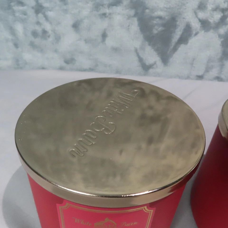 White Barn Strawberry Pound Cake 3-Wick Candle 14.5 oz Lot of 2 Bath Body Works - Image 2 of 4