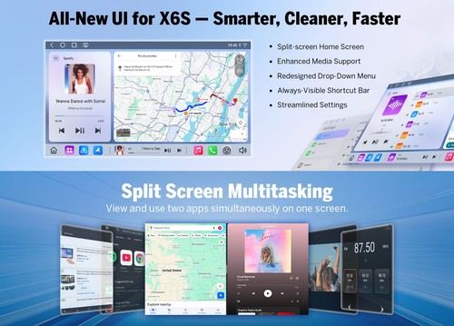 10.95" Android 13 Car Stereo Eonon SD1X6S GPS 4G LTE Wireless CarPlay 6+64GB DSP - Foto 12 di 24