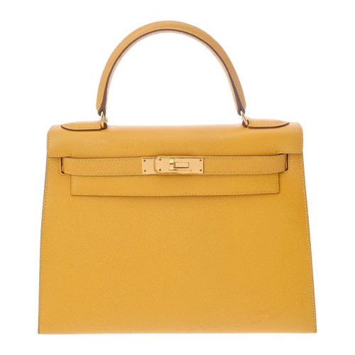 Hermes Kelly 28 Sellier 2Way 683310 Handbag Gold #WB350