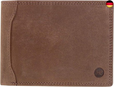 Harrys-Collection HC Herren Geldbörse Quer aus Büffel Leder RFID Schutz V
