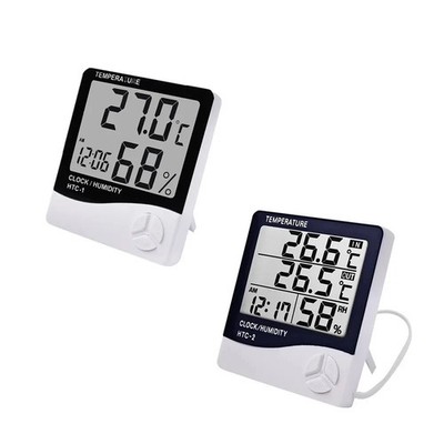 Thermometer Indoor Digital LCD Hygrometer Temperature Humidity Meter Alarm Clock