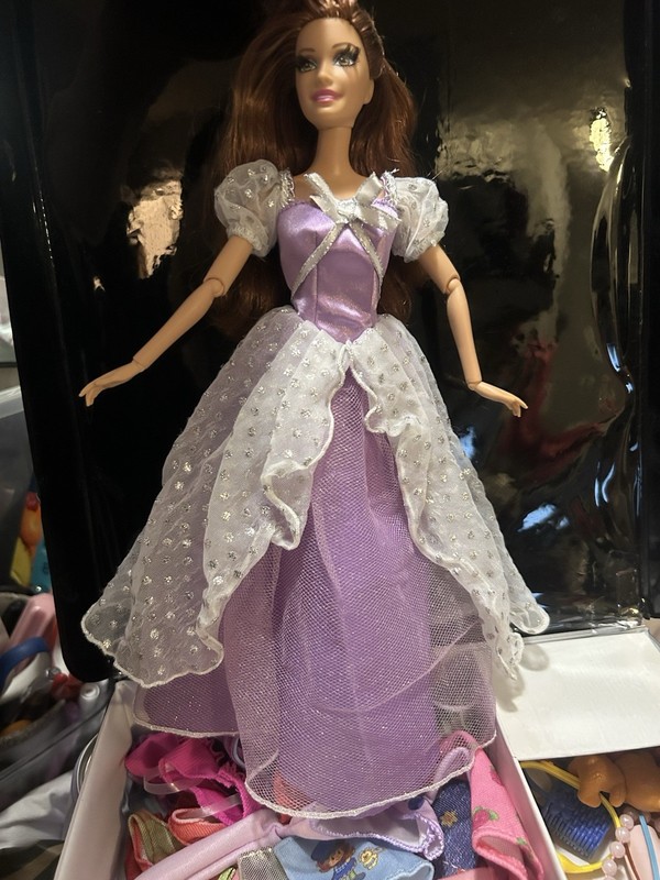 Purple Princess Ball Gown Silver Accents Vintage