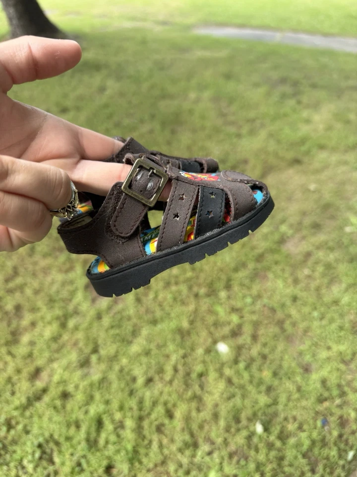 Zapatos/sandalias vintage de bebé Elmo Sesame Street talla 2 2004 Foto 2 de 4