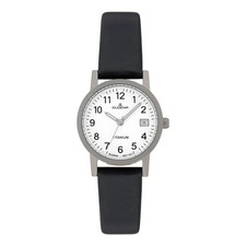 DUGENA Damenuhr Novum Lederband Schwarz 4460327-1