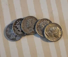 Lot of 5 Mercury Dimes 1916-1945 90% Silver.  Random dates and mints