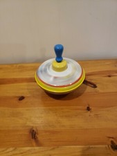 Vintage Ohio Art Tin Litho Circus Animals Train Metal Spinning Top 1950s 1008 