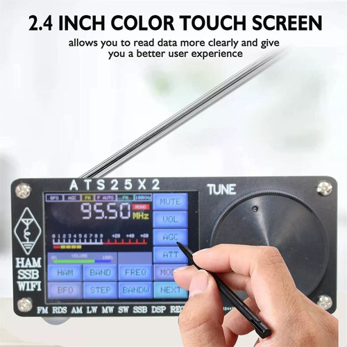 Black ATS25X2 WIFI Radio Receiver FM RDS AM LW MW SW SSB DSP All Band Receiver - Zdjęcie 14 z 14