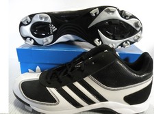 ADIDAS BASEBALL CLEATS XTRA BASES TPU MID MEN SHOES BLACK/WHITE SIZE 13 NEW