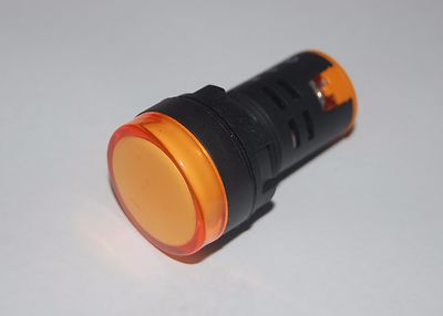 10PCS Pilot light Yellow  Led Lamp 22mm Screw Terminal 12V AC/DC  AD16
