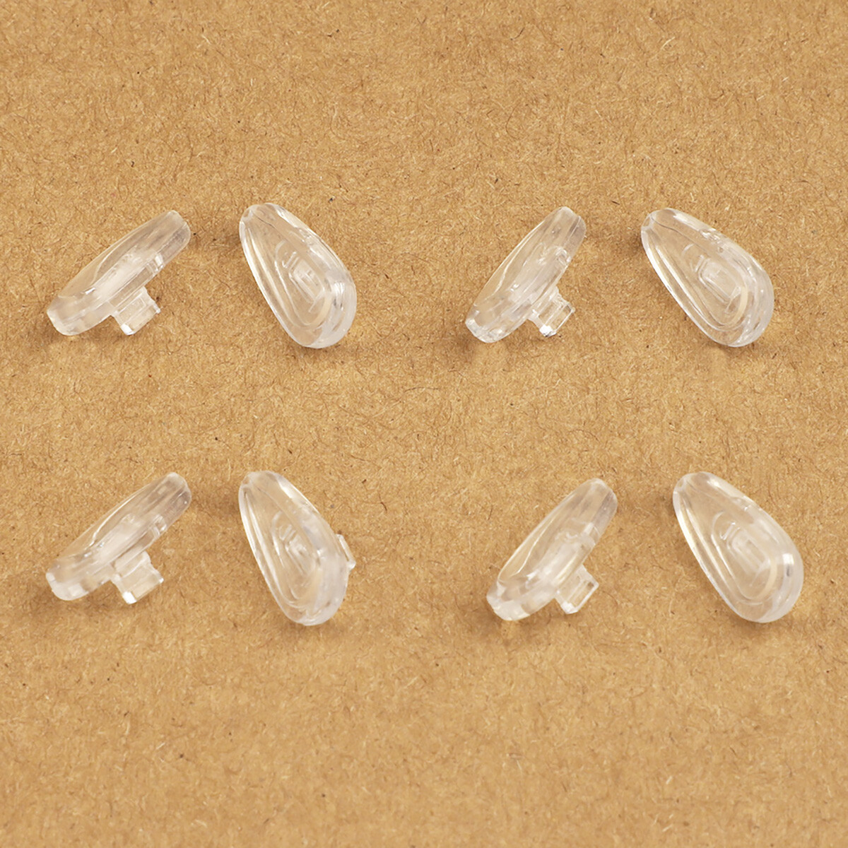 4 Pairs Clear Replacement Nose Pads Piece for Oakley Socket 