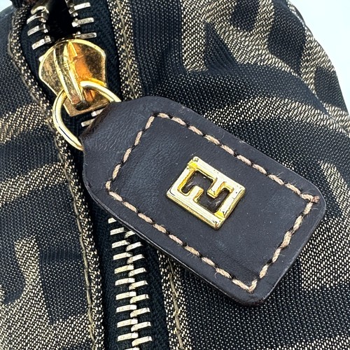 FENDI Pouch Hand Bag Zucca Brown Nylon Authentic - Picture 8 of 24