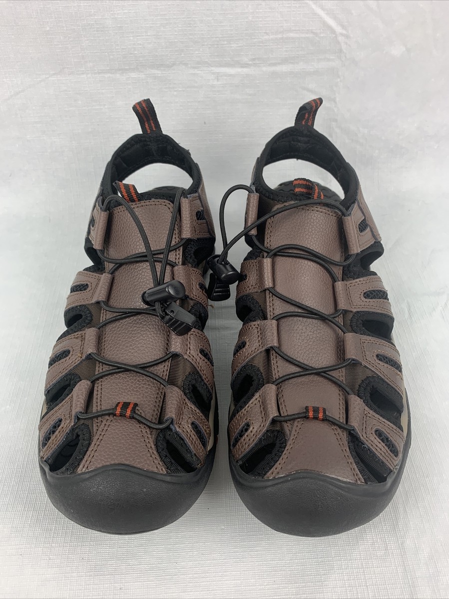 Eddie Bauer Men\'s  Troy Bump Toe Bungee Brown Leather Sandals Brown Size 9 Eddie Bauer Men main image 4