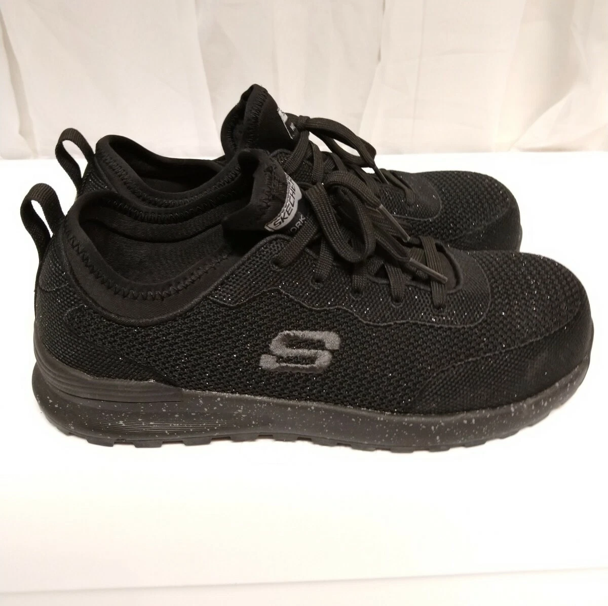 Womens black sparkly clearance skechers