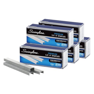 Staples S.F. 4 Premium 1/4'' Length 210/Strip 5000/Box 5 Pack 35481