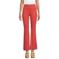 No Boundaries SIZE XL 15-17 Women's Juniors Ribbed Flare Lettuce Hem Pants Clay,