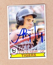 Steve Kemp signed 1979 Topps card # 196-Detroit Tigers