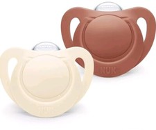 Nuk For Nature Silicone Soother Dummy Teether (0-6m) 2 Pack 