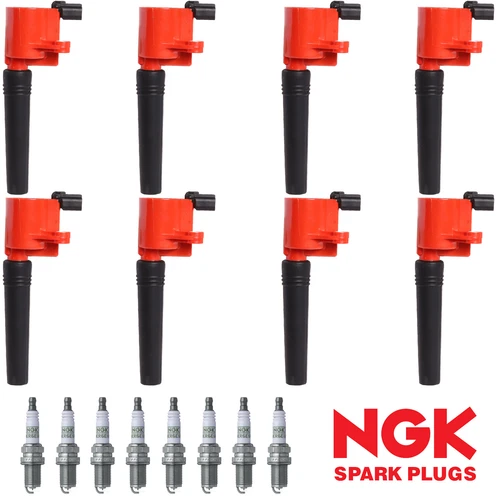 8X Ignition Coil & 8pcs NGK Platinum Spark Plug for 02-05 Ford Thunderbird 3.9L
