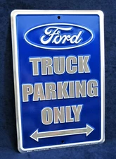 FORD TRUCK Parking -*US MADE*- Embossed Metal Tin Sign Man Cave Garage Bar Decor
