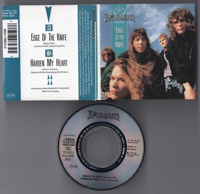 Domain CD-SINGLE 3-Inch EDGE OF THE KNIFE   1990 Frontrow 2-trck Harden my heart