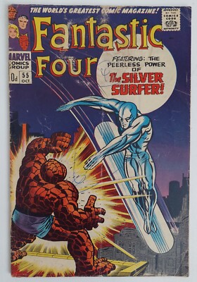 Fantastic Four #55 1966 2.5 GD+ **UK Priced** Key Issue Silver Surfer Thing