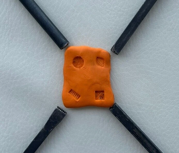 Vintage Indian Iron Punch Stamp Jewelry Stamping Tool 4pcs - Image 3 of 4