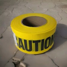 Agent Caution Standard Yellow Plastic Barricade Tape 3 In. X 1000 Ft. 3 Mil. New